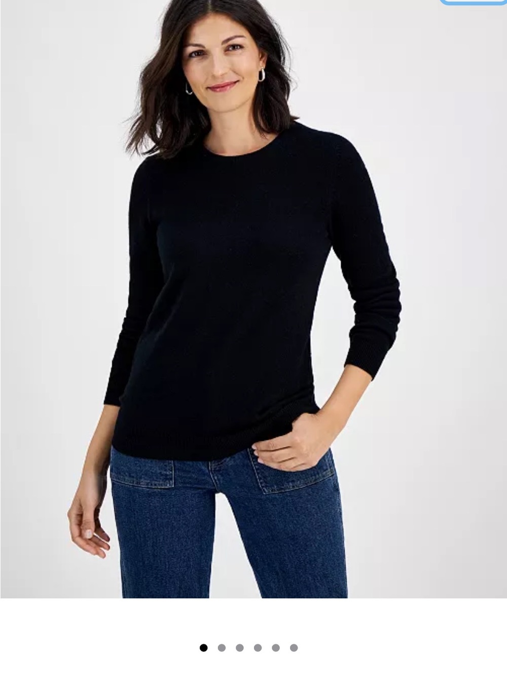 Charter Club Black Cashmere Sweater